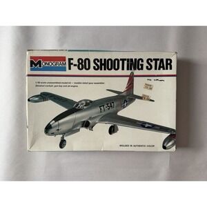 Monogram F-80 Shooting Star 1/48 Scale Plastic Model Airplane Kit Vintage